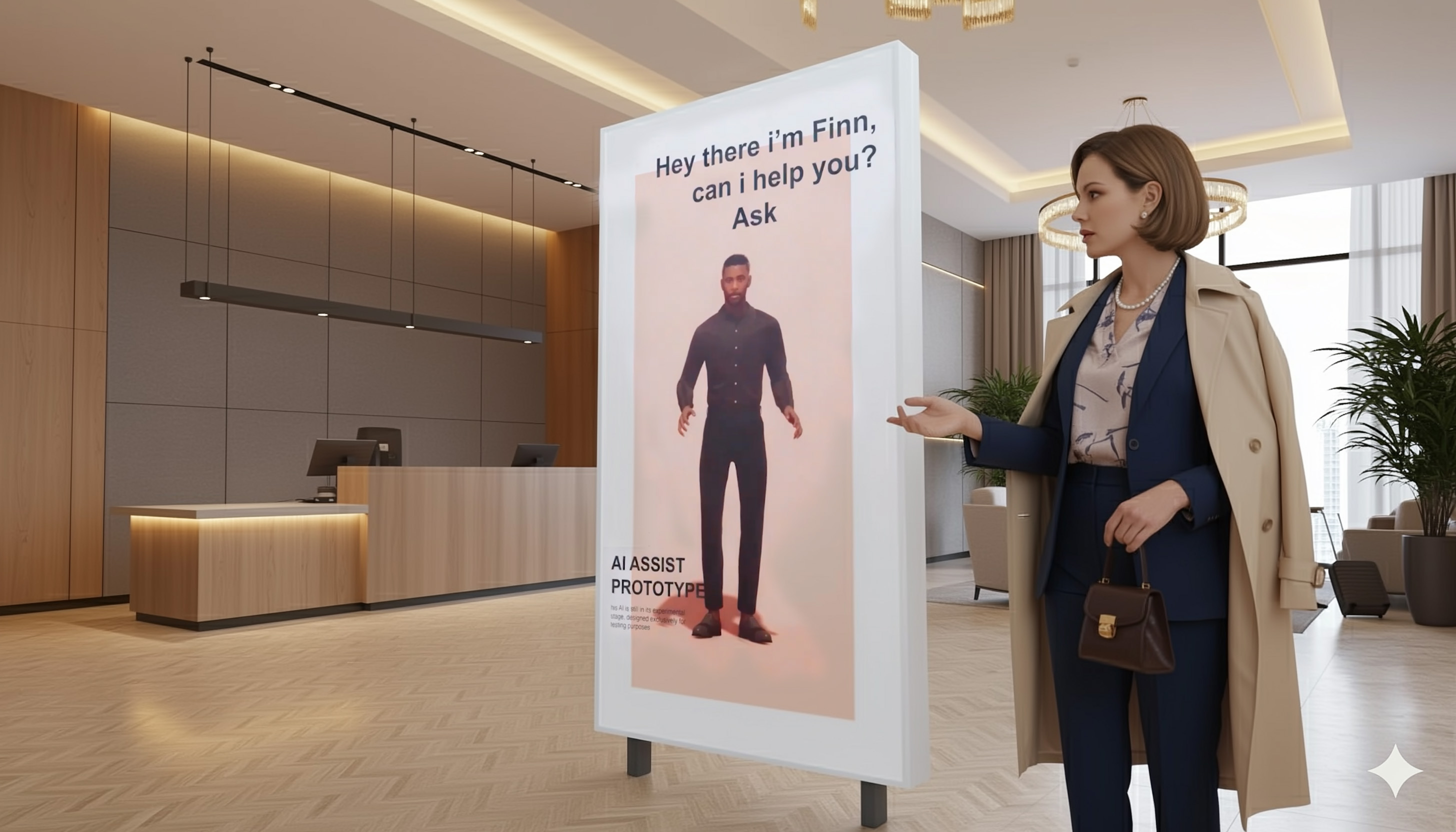 Abstrakte Visualisierung in einem Raum